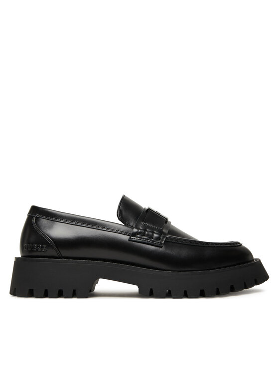 Guess Loafersy FMTGOR LEA14 Czarny