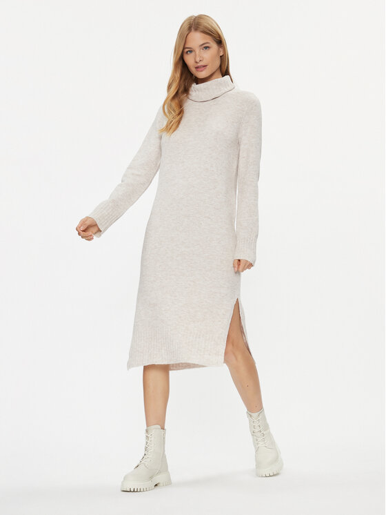 Noisy May Noisy May Pletena obleka 27026911 Écru Comfort Fit