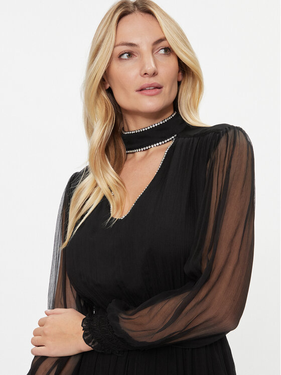 Nissa Nissa Kokteilikleit RC14354 Must Regular Fit