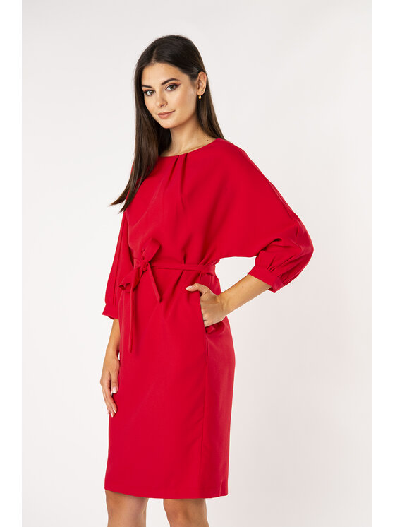 QUIOSQUE QUIOSQUE Sukienka codzienna ROSE DRESS Czerwony Regular Fit