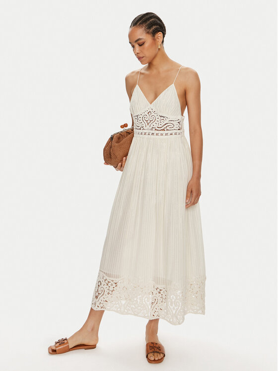 TWINSET TWINSET Sommerkleid 241TT3171 Écru Loose Fit