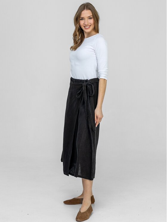 Perso Perso Spódnica maxi JPE266810F Czarny Regular Fit