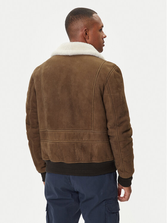 Aeronautica Militare Aeronautica Militare Nahkjope 252PN0163U100893 Pruun Regular Fit