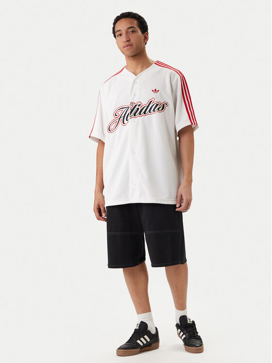 adidas adidas Majica Summer League Varsity Baseball KD6563 Bela Oversize