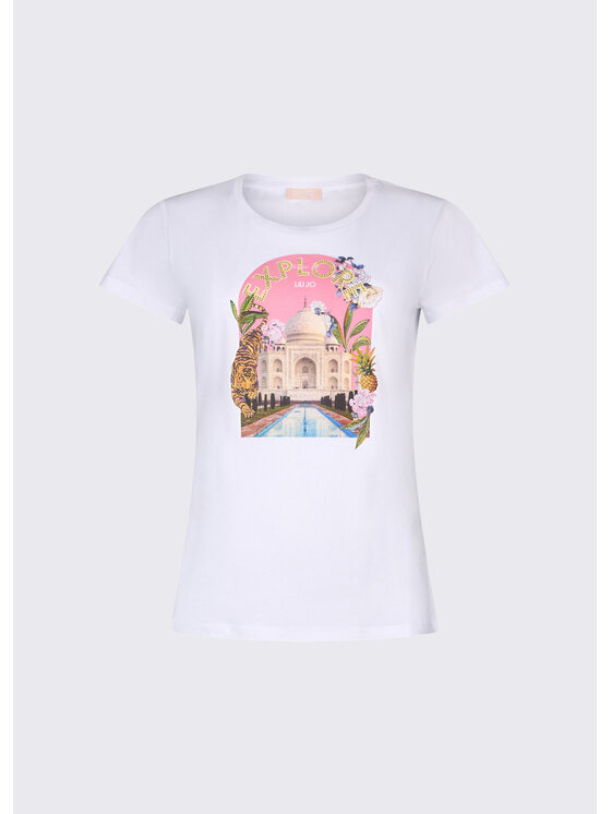 Liu Jo Liu Jo T-Shirt WA6476JS923P9453 Biały Regular Fit