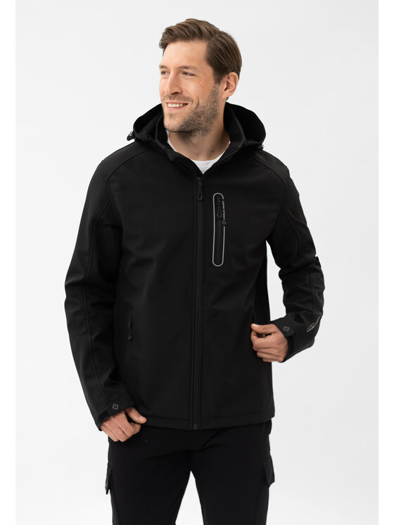 Volcano Volcano Kurtka softshell F-CLIFT Czarny Regular Fit