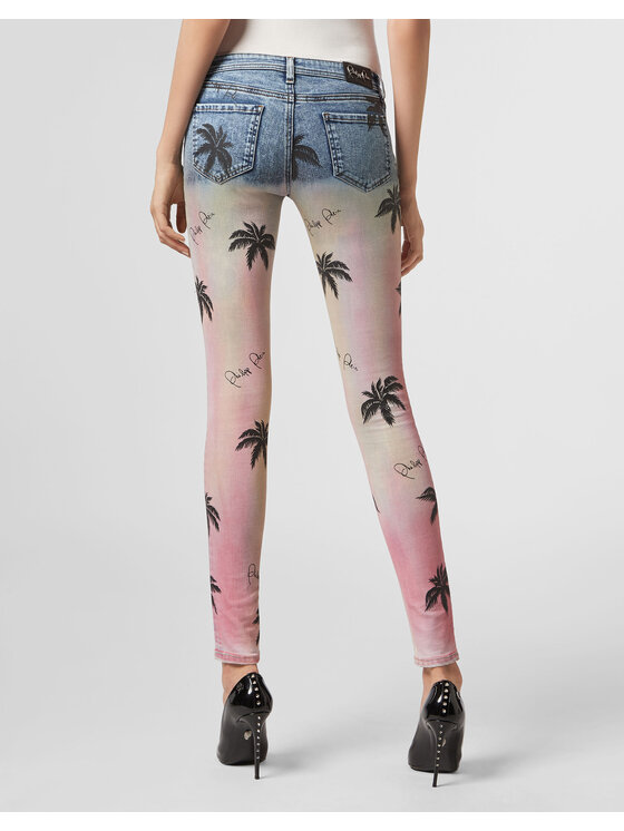PHILIPP PLEIN PHILIPP PLEIN Jegginsy 22041 Kolorowy Jegging Fit