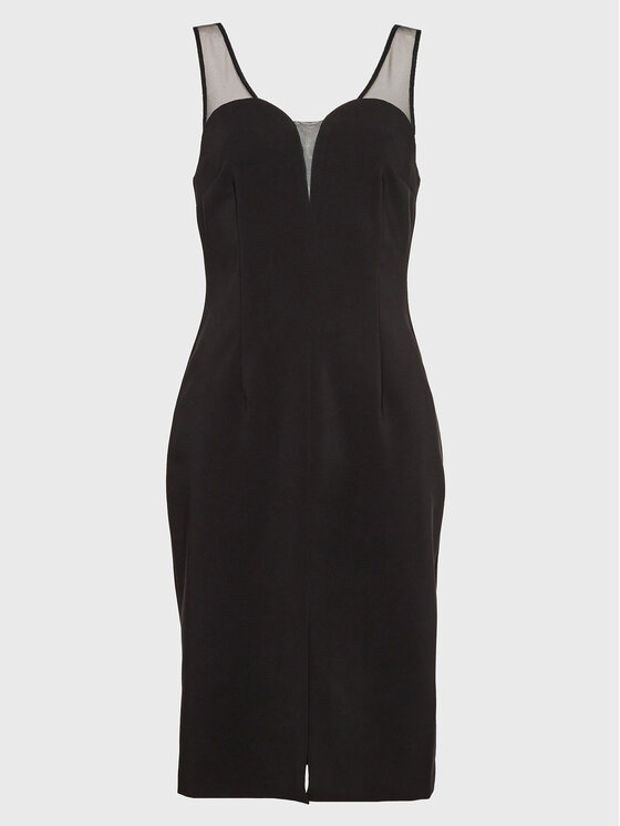 Kontatto Kontatto Coctailkleid NO1013 Schwarz Slim Fit
