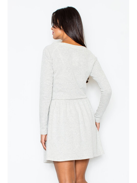 FIGL FIGL Sukienka M334 Szary Regular Fit