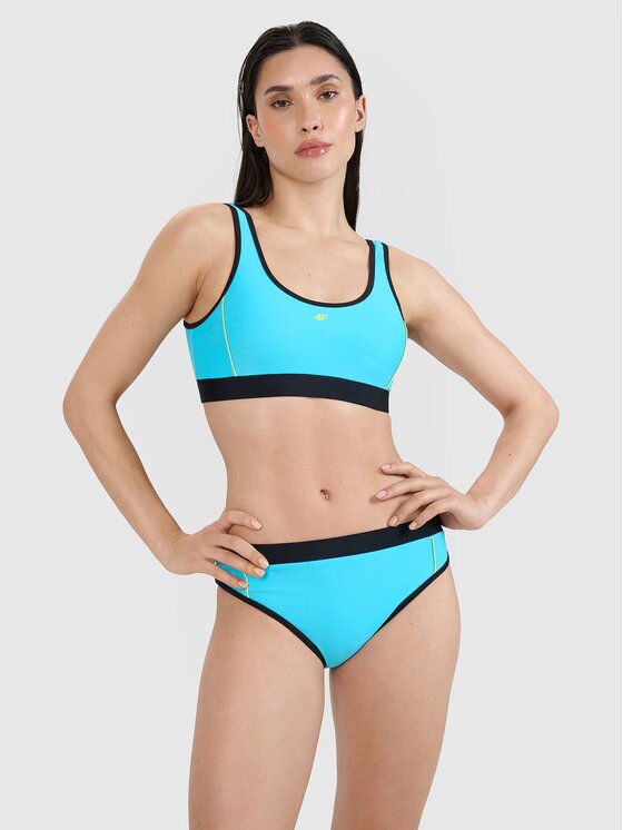 4F 4F Góra od bikini 4FWSS25UBKTF077-33S Niebieski