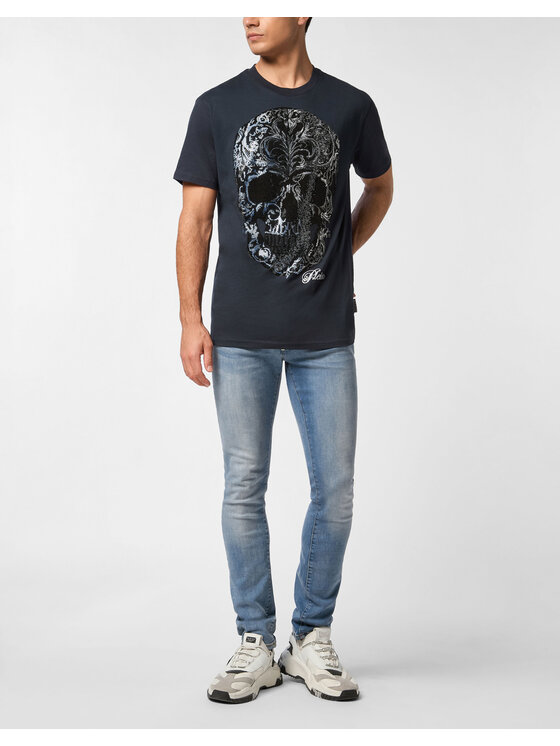PHILIPP PLEIN PHILIPP PLEIN T-Shirt 27109 Tmavomodrá Regular Fit