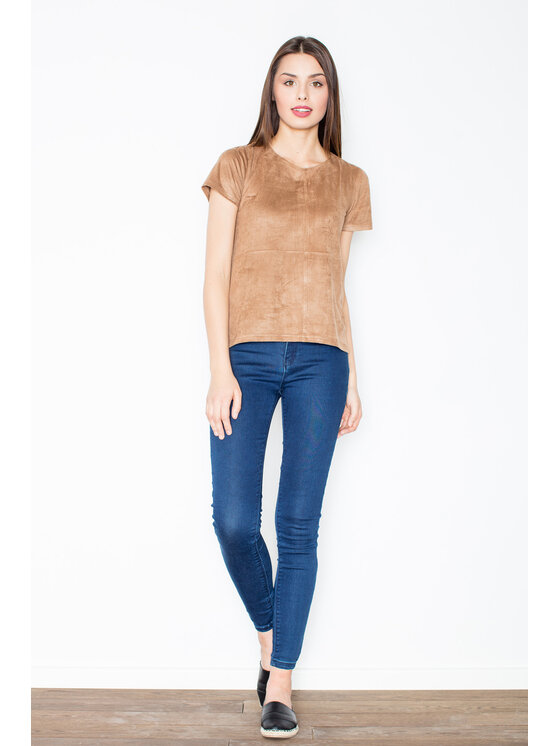 FIGL FIGLFIGL Blusa M458 Marrone Regular Fit