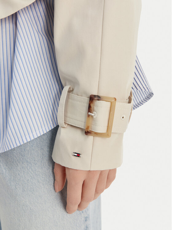 Tommy Hilfiger Tommy Hilfiger Trenčkot WW0WW50768 Bež Oversize