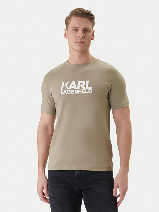 KARL LAGERFELD KARL LAGERFELD Majica 755780 562235 Khaki Regular Fit