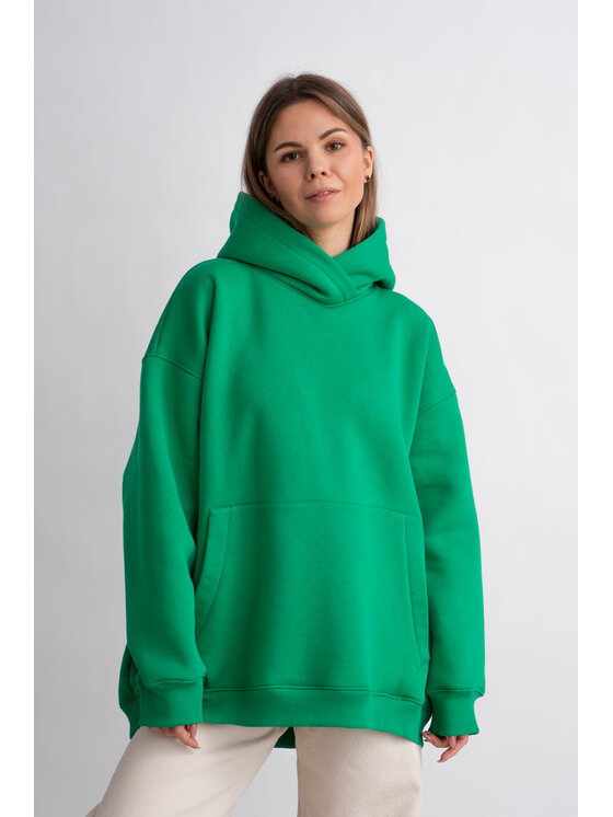 Mirons Mirons Bluza Hoodie Green Zielony Oversize