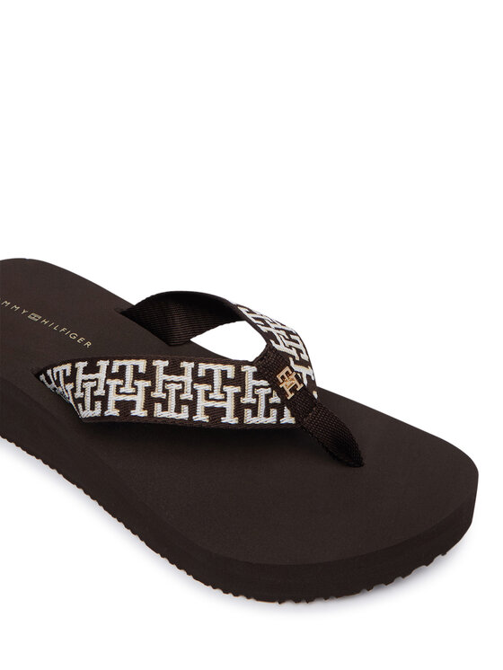 Tommy Hilfiger Tommy Hilfiger Σαγιονάρες Mono Wedge Summer Sandal FW0FW09696 Καφέ