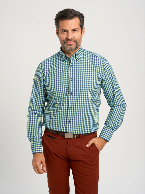 Willsoor Willsoor Koszula 43036sl Niebieski Slim Fit