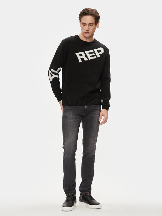 REPLAY Replay Pulover UK2514.000.G2897J Negru Regular Fit