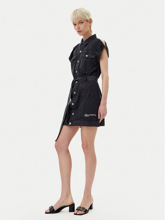 Karl Lagerfeld Jeans Karl Lagerfeld Jeans Rochie de blugi A2W13023 Gri Regular Fit