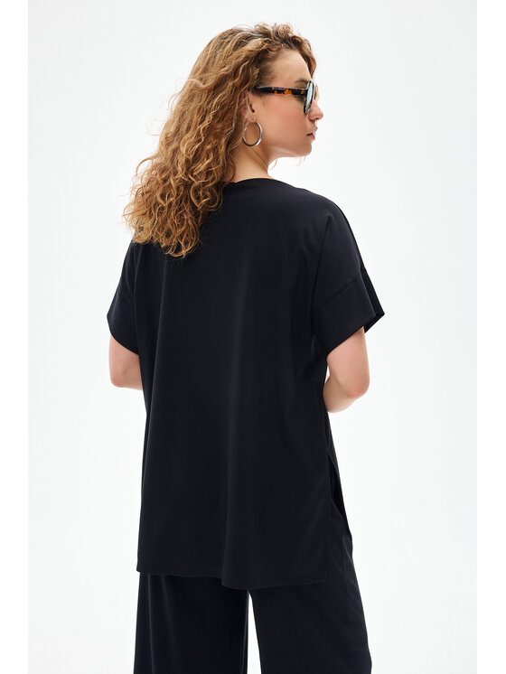 blue shadow blue shadow Tunika Elira Czarny Regular Fit
