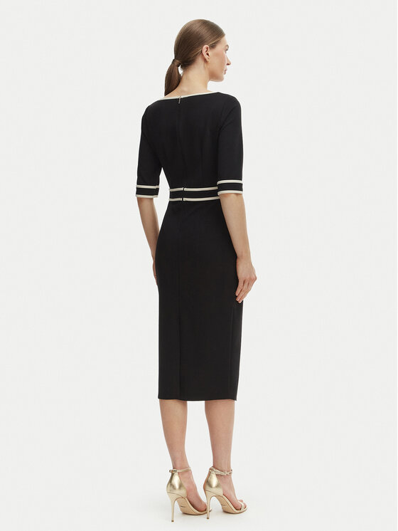 Rinascimento Rinascimento Rochie cocktail CFC0127991003 Negru Slim Fit