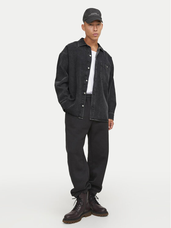 Jack&Jones Jack&Jones Teksasärk Santorini 12250602 Must Relaxed Fit