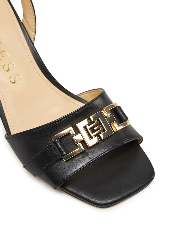 Guess Guess Sandały FLJGRT LEA03 Czarny