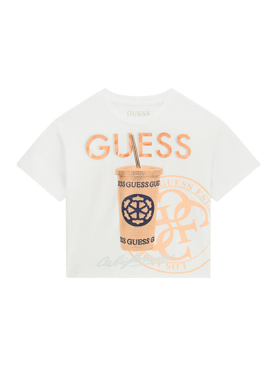 Guess Guess T-Shirt J6GI06 K6YW4 Bílá Relaxed Fit