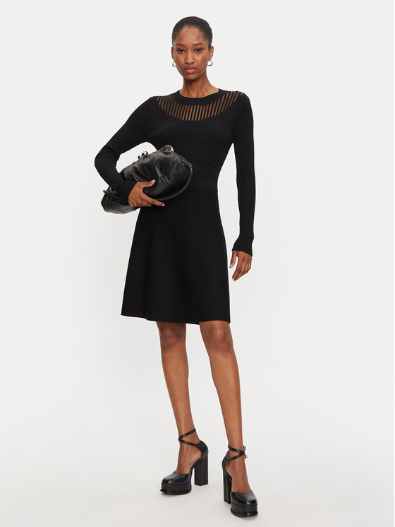 Morgan Morgan Strickkleid 242-RMANDRI Schwarz Regular Fit