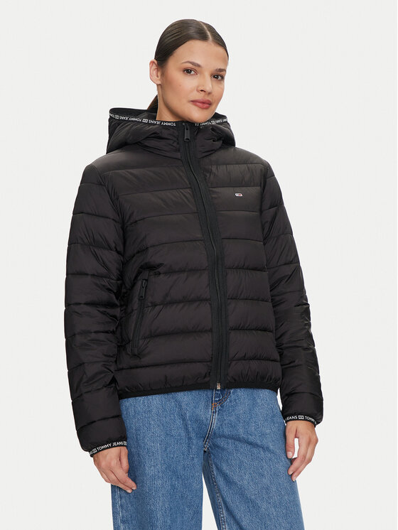 Tommy Jeans Zimné bundy Tape DW0DW18308 Čierna Regular Fit