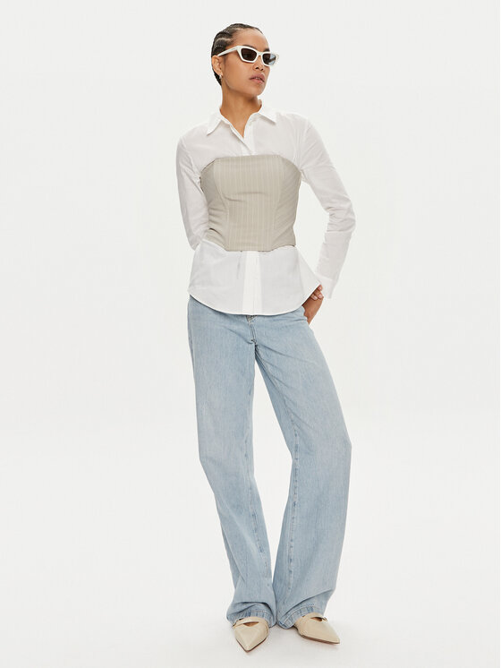 Patrizia Pepe Patrizia Pepe топ 8C0729 A457-FE81 Сив Slim Fit