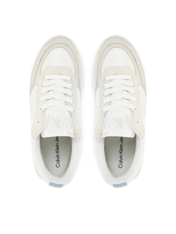 Calvin Klein Jeans Calvin Klein Jeans Sneakersy Bold Flatf Low Lace Mix YW0YW01742 Biały