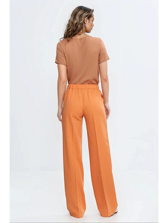 NIFE NIFE Kalhoty z materiálu SD113 Oranžová Regular Fit