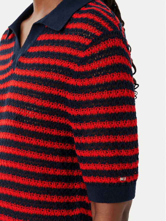 Tommy Hilfiger Tommy Hilfiger Polo särk Pointelle WW0WW50060 Punane Regular Fit