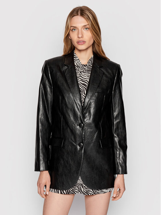 MICHAEL Michael Kors Blazer MU2100CDTW Negru Relaxed Fit Blazer imagine noua
