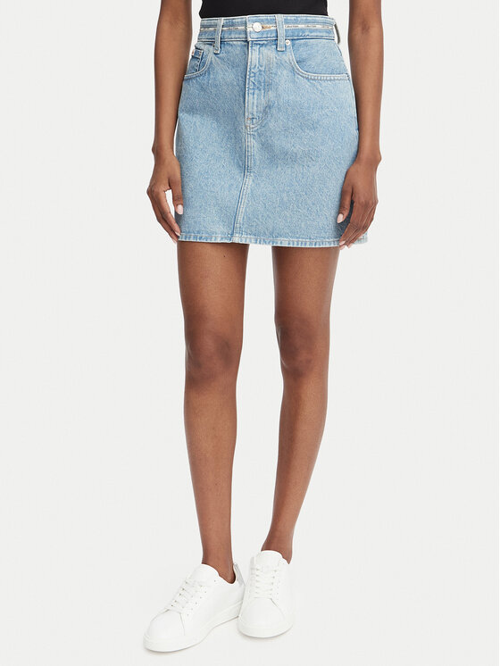 Calvin Klein Jeans Calvin Klein Jeans Jeans suknja LV047G727G Svijetlo plava Regular Fit