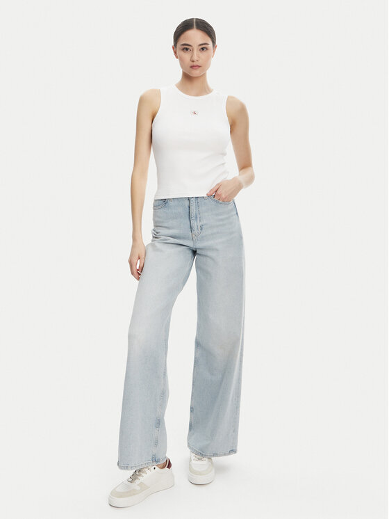 Calvin Klein Jeans Calvin Klein Jeans Τοπ LV047C201G Λευκό Slim Fit