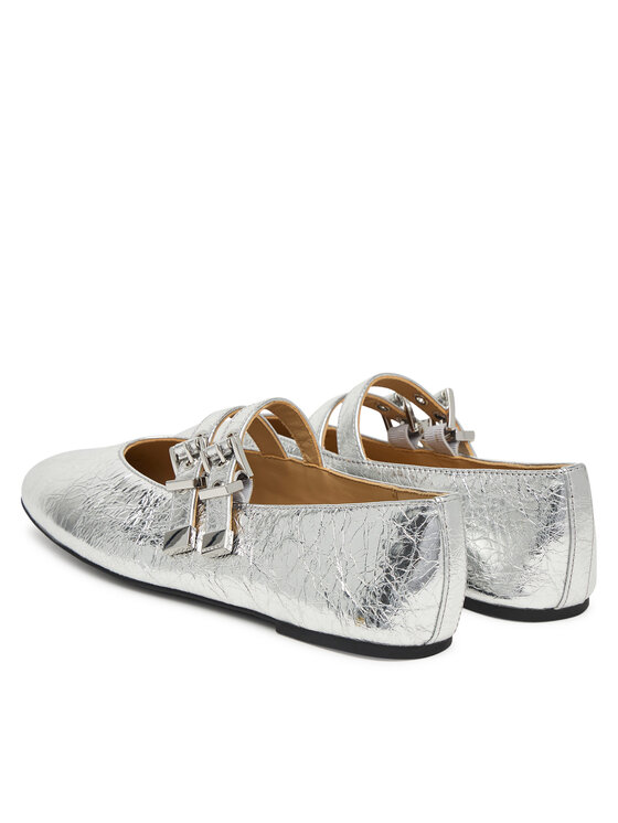 MICHAEL Michael Kors MICHAEL Michael Kors Balerinos Rowen Flex Ballet 40R6RWFP1M Sidabrinė