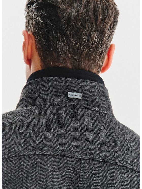 Pako Lorente Pako Lorente Płaszcz zimowy P25WF-7X-012 Szary Classic Fit