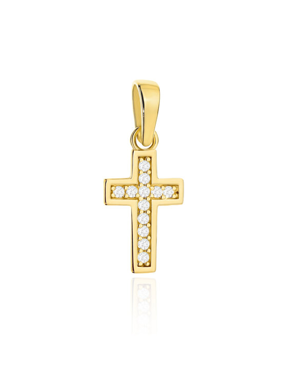 Fugart Fugart Kolczyki krzyżyk z cyrkoniami FUG4-C00135-585 Złoty