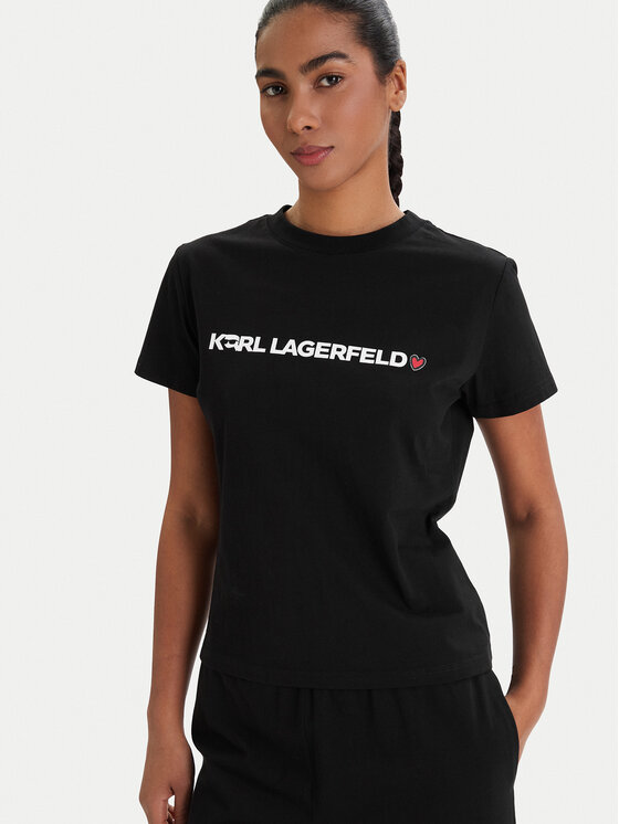 KARL LAGERFELD KARL LAGERFELD Pidžaama B1W45004 Must Regular Fit