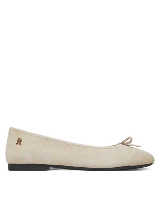 Balerini Tommy Hilfiger Toe Cap Suede Ballerina FW0FW08909 Bej