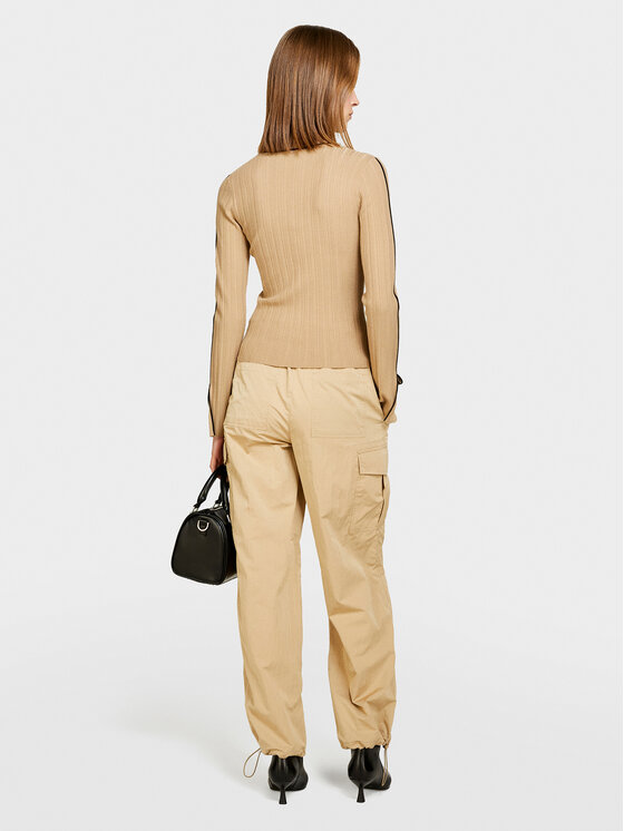 Sisley Sisley Riidest püksid 4JQJLF04R Beež Relaxed Fit