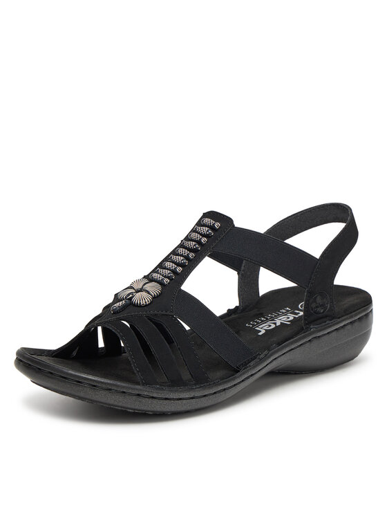 Rieker Rieker Sandalen 60806-00 Schwarz
