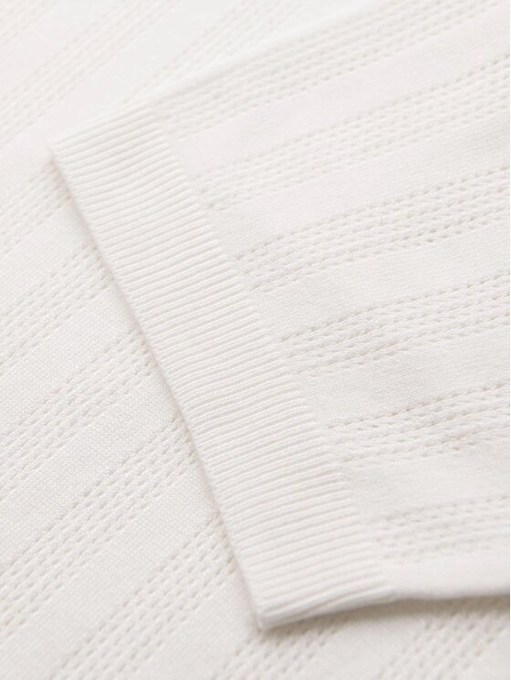 Ombre Ombre Polo OM-POSS-0158 Biały Slim Fit