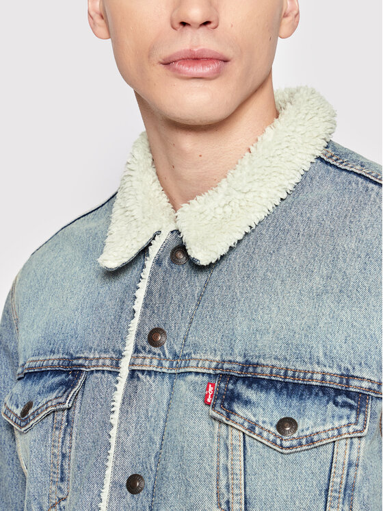 Giacca di jeans Type 3 Sherpa 16365-0070 Blu