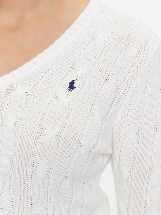 Polo Ralph Lauren Polo Ralph Lauren Sweter 211891641001 Biały Regular Fit