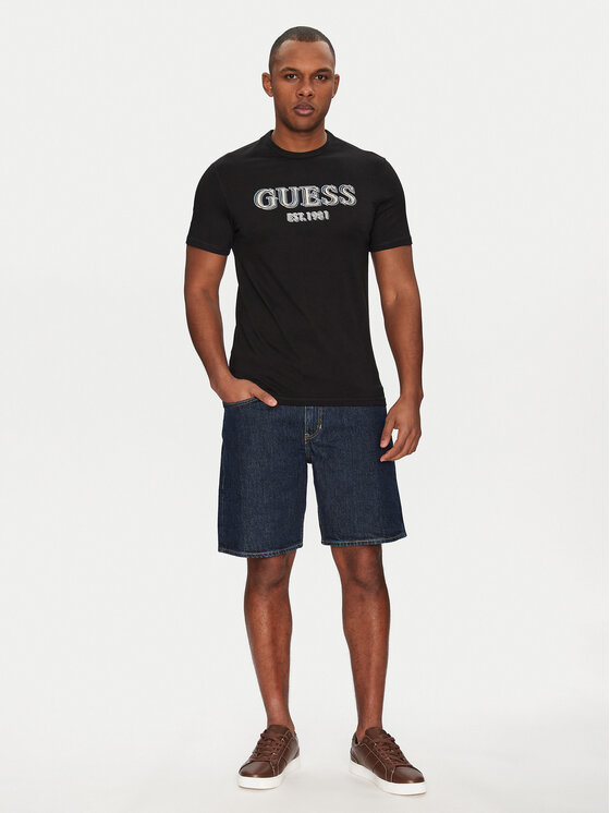 Guess Guess Tričko M5GI07 I3Z14 Čierna Classic Fit