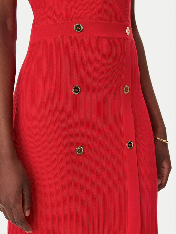 LOLA CASADEMUNT LOLA CASADEMUNT Pletena obleka LS2516003 Rdeča Regular Fit
