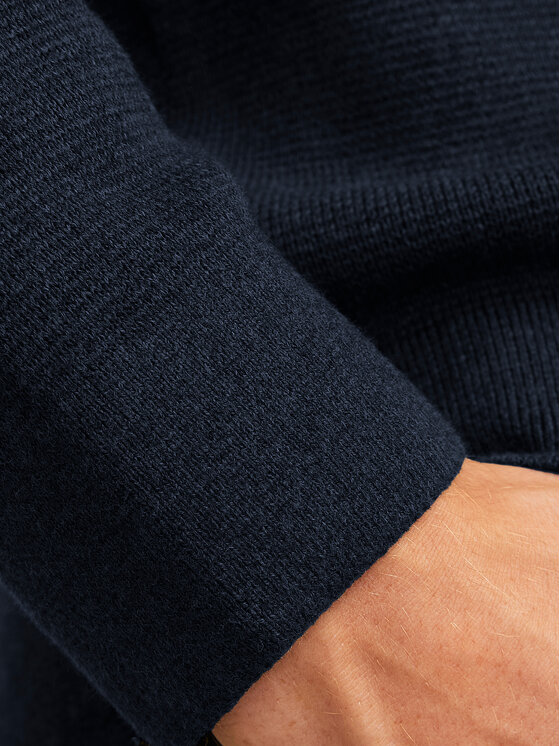 Jack&Jones Jack&Jones Sweter Milano 12259666 Granatowy Relaxed Fit